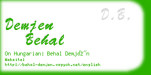 demjen behal business card